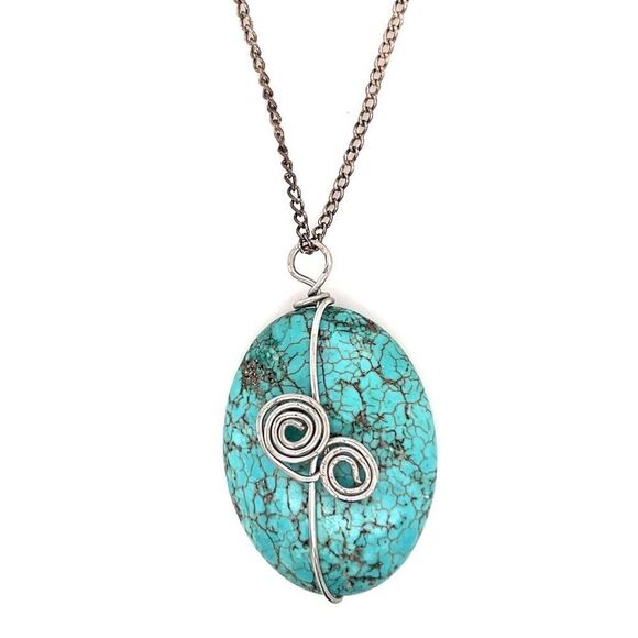 Faux Turquoise Necklace - Picture 1 of 3